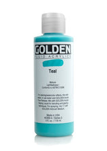 Load image into Gallery viewer, FL TealACRYLIC PAINTGolden Fluid