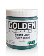Load image into Gallery viewer, HB Pthalo Green (Yellow)ACRYLIC PAINTGolden Heavy Body