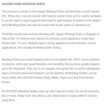Load image into Gallery viewer, Hard Molding Paste Golden 236ml
