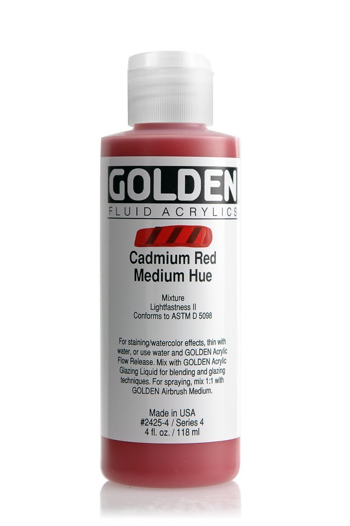 FL Cadmium Red Medium HueACRYLIC PAINTGolden Fluid