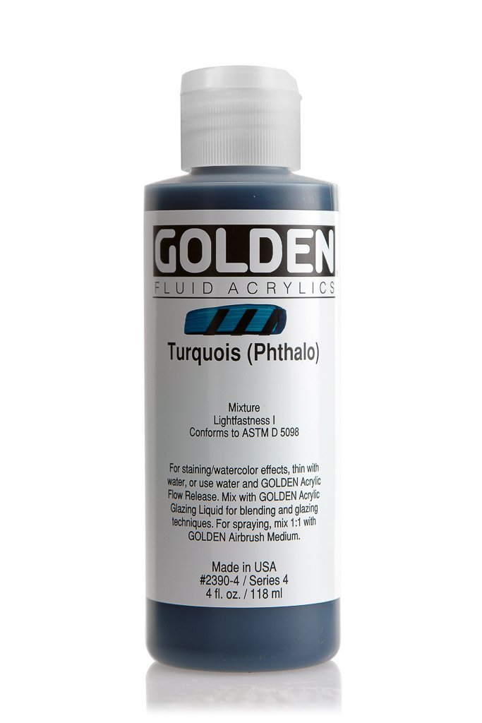 FL Turquois PhthaloACRYLIC PAINTGolden Fluid