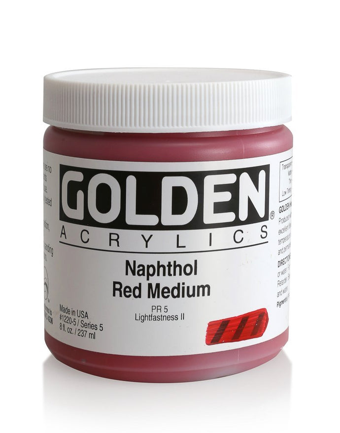 HB Napthol Red MediumACRYLIC PAINTGolden Heavy Body