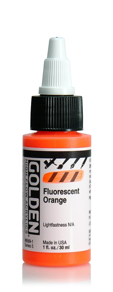 HF Fluorescent OrangeACRYLIC PAINTGolden High Flow
